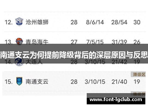 南通支云为何提前降级背后的深层原因与反思