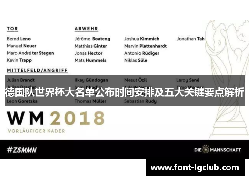 德国队世界杯大名单公布时间安排及五大关键要点解析